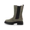 botte verte en cuir